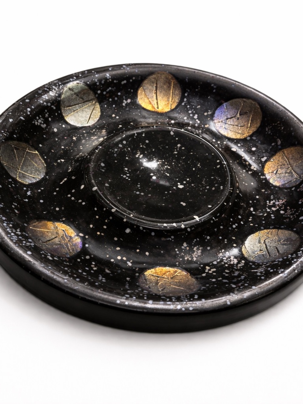 Cosmic Galaxy Chip and Dip Dish Hand Blown